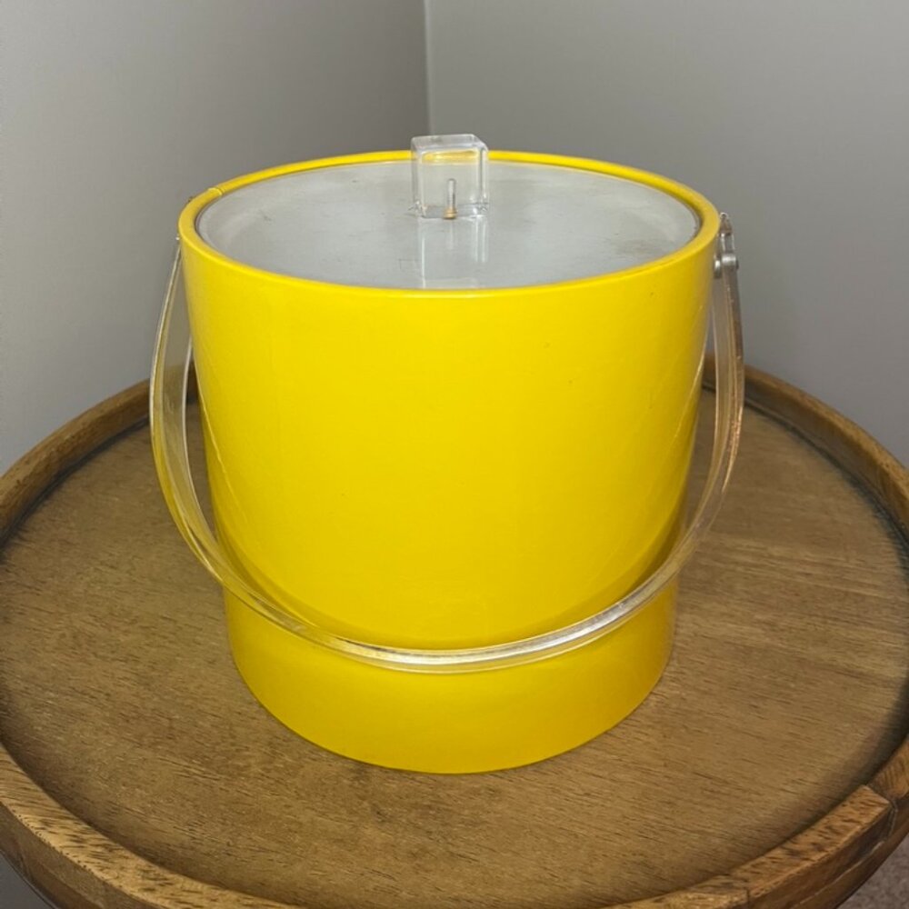 Georges Briard Vintage Yellow Ice Bucket
